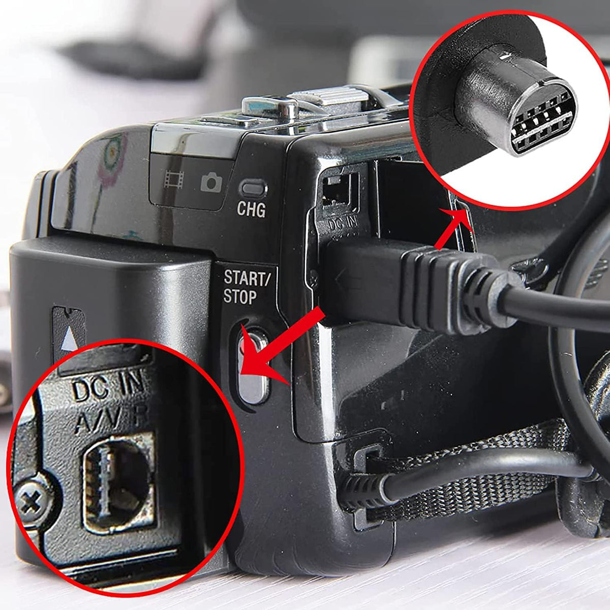 GUY-TECH 5ft DCR-DVD92/e DCR-DVD406 AV A/V Audio Video TV Cable Cord Compatible with Sony Handycam e