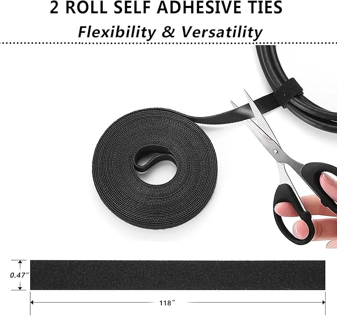 N NOROCME 192 PCS Cable Management Kit 4 Wire Organizer Sleeve
