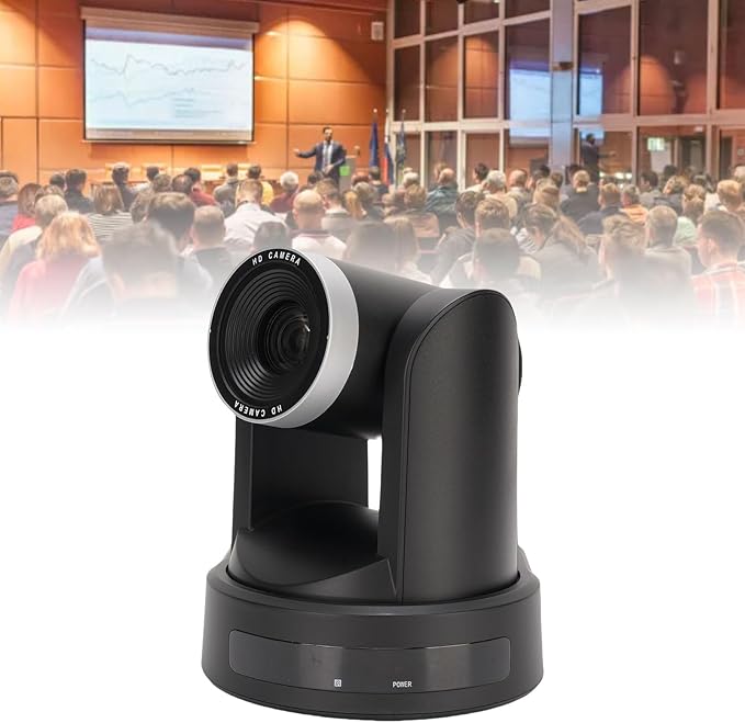 Bewinner 1080P Conference Room Camera System AI Auto Tracking PTZ Camera 12X Optical Zoom SDI IP USB3.0 HDMI Conference Webcam with Remote Control for Online Meetings (US Plug)