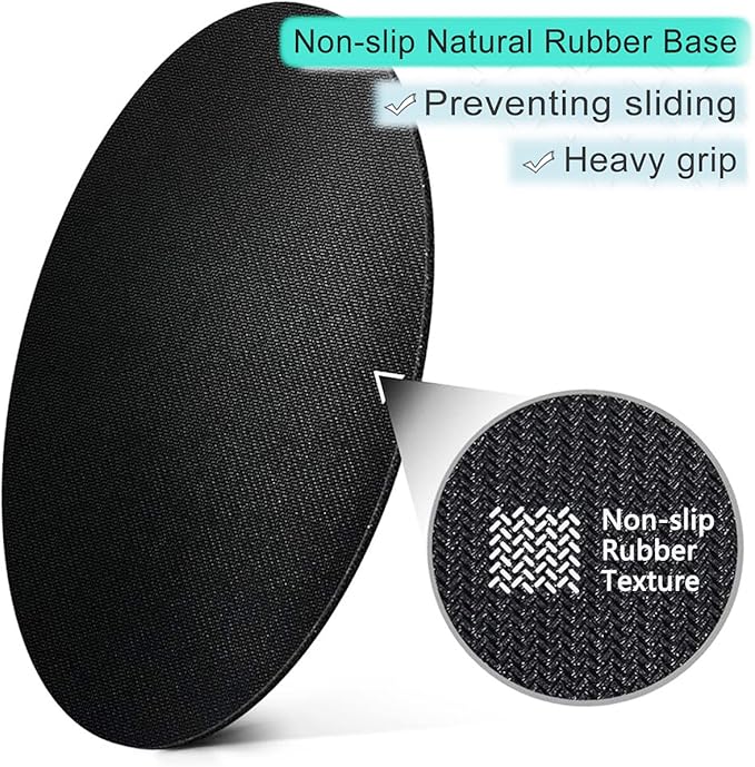 ITNRSIIET Round Mouse Pad with Stitched Edge Premium-Textured Waterproof Non-Slip Rubber Base Desktop Protection Mat Diameter 8.7 inches, Color Textured Marble