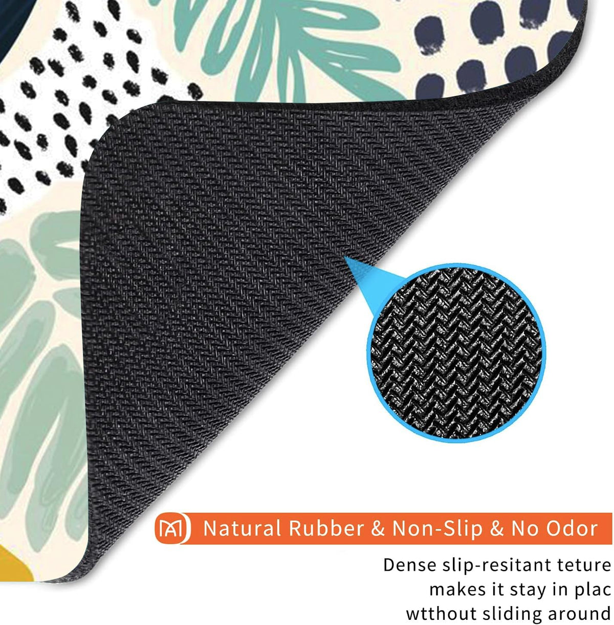 Square Mouse Pad Tropical Plants, Personalized Premium-Textured Custom Mouse Mat Design, Washable Mousepad Cloth, Non-Slip Rubber Base Computer Mouse Pads for Wireless Mouse