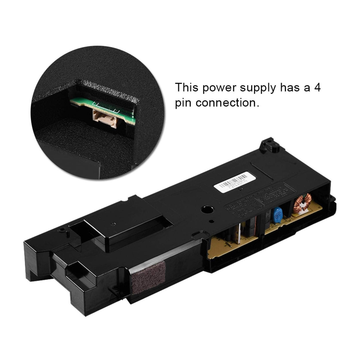 Replacement Power Supply,Replacement ADP-200ER Power Supply Unit 4 Pin for CUH-1215A CUH-12XX Serie,Made of ABS,Wear-Resistant and Anti