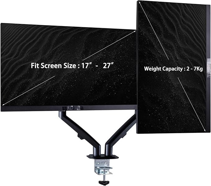 HP Series 5 Pro 527pq 27 QHD IPS Monitor with 5ms Response Time Anti Glare Flicker Free VESA Mount (100mm) Displayport HDMI (9D9S0UT#ABA) 2 Pack w/DKZ Hub &amp ErgoFlexy Dual Mount Arms