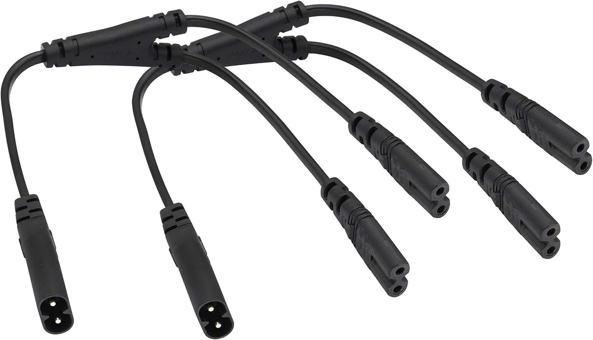AAOTOKK (2 Pack) 320 C8 C7 Cable,10A 125V 8 C7 C8 (0.3m/1ft) (C8 2*C7) IEC to Dual Y Splitter Power AC Adapter Figure