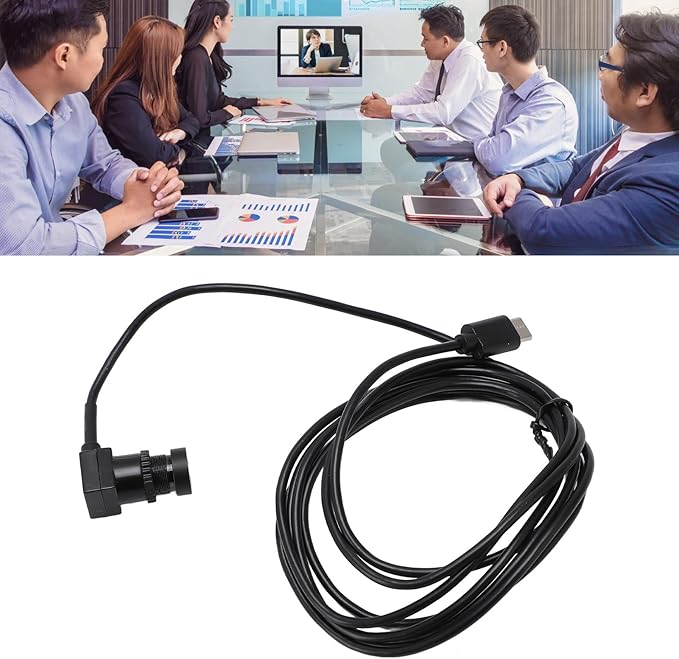 Full HD Webcam with Built in Microphone 1080P Video and Wide Angle Camera for Desktop PC or Laptop Computer 1.5m Plug and Play Fixed Focus USB Type C Webcam