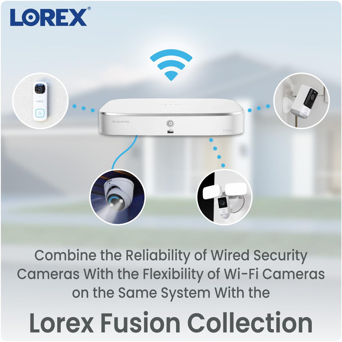 Lorex Fusion 4K Security Camera System w/ 2TB NVR - 8 Channel PoE Wired Home Security System w/ 6 Metal Cameras - Motion Detection, Color Night