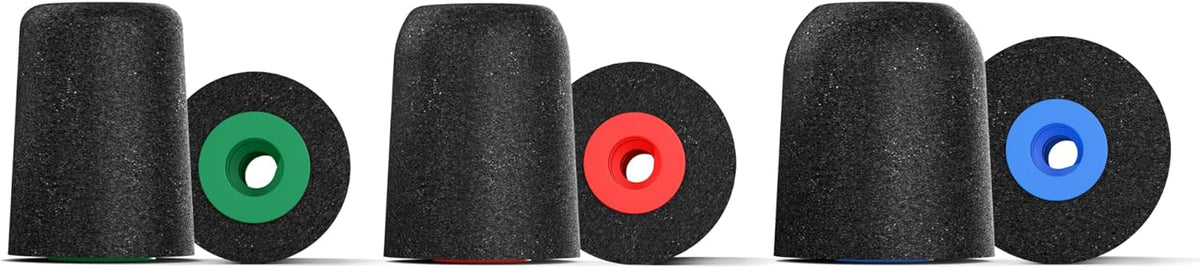 Comply P-Series | Memory Foam Replacement Ear Tips Designed for Etymotic, NuForce, ISOtunes PRO, Q-Jays, & More | Superior Noise Isolation, Ultimate Comfort, Secure Fit | Black (S/M/L) (3 Pairs)