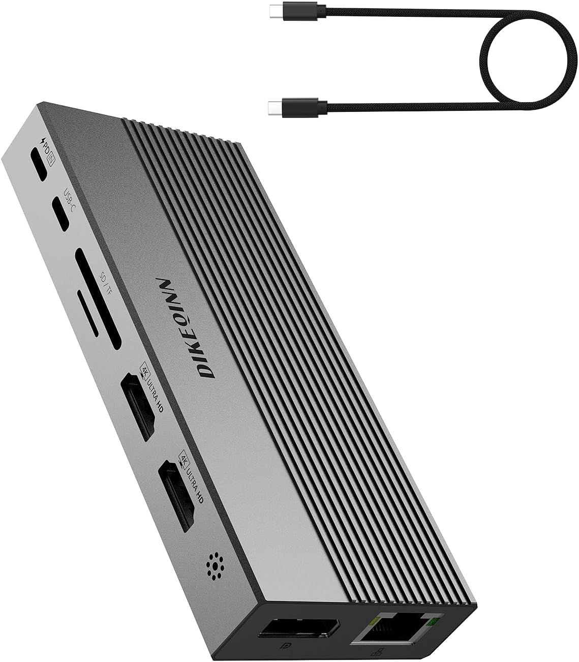 13-in-1 USB C Docking Station: Triple 4K Display, 100W Power Delivery, 5Gbps Data Ports, SD/MicroSD Slot - for Dell XPS, HP Laptops & ThinkPad