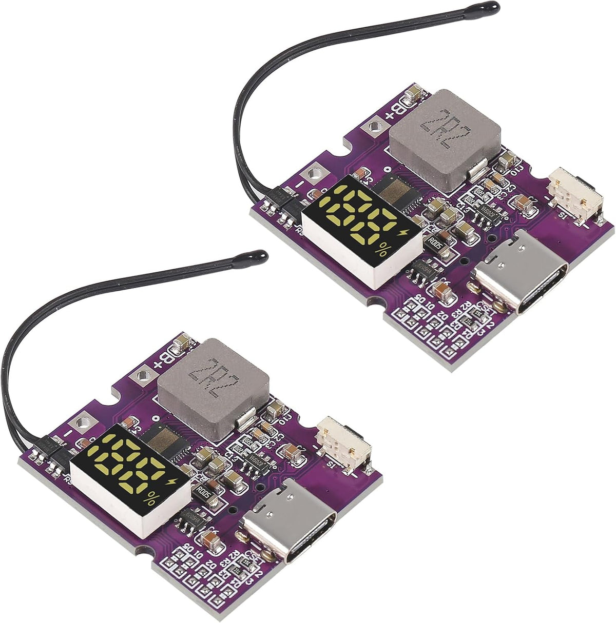 DWEII 2pcs 22.5W PD/QC3.0 2.0 Power Bank Bidirectional Fast Charging Mobile Power Module Circuit Board
