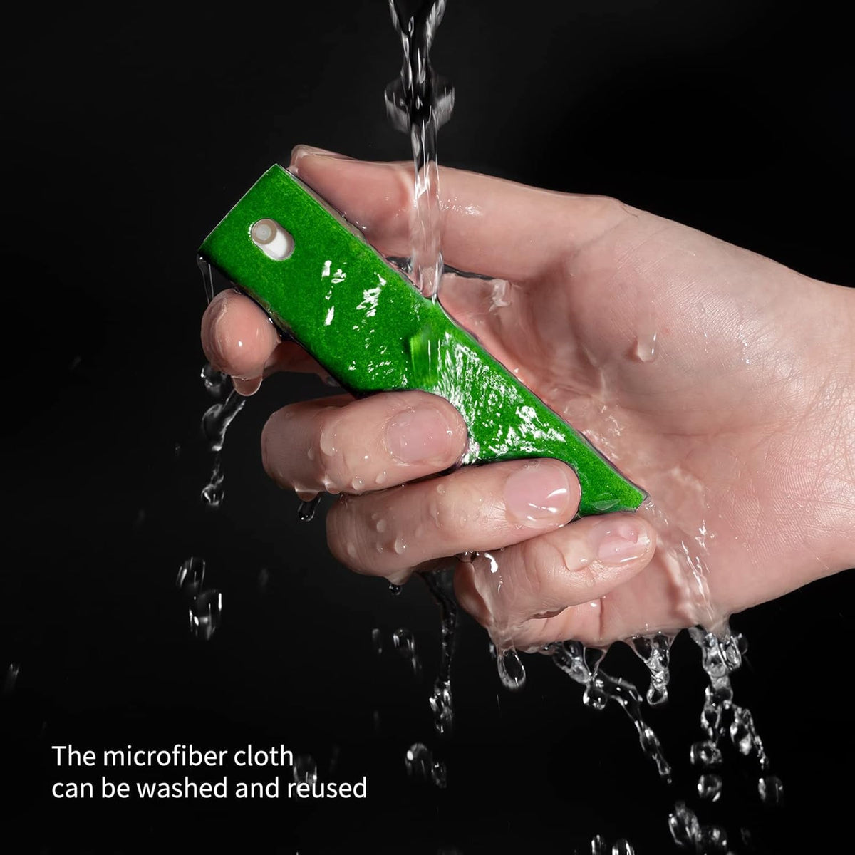 CLICK CLEAN Screen Cleaner, Fingerprint Proof Screen Cleaner Spray, All-in-One Cleaner with Microfiber and Shell for All Phones, Laptop and Tablet Screens (Green)