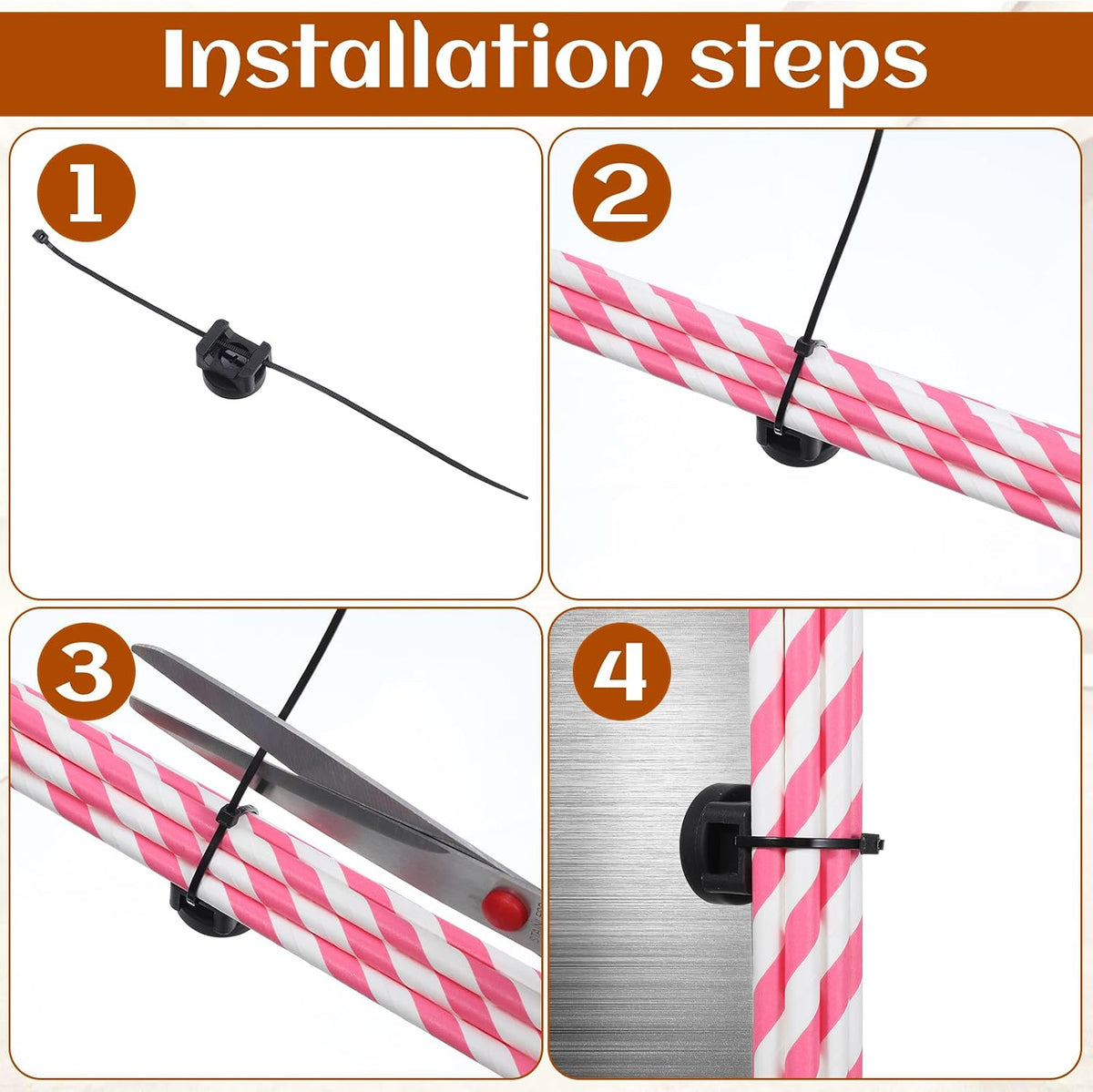 20 Pack Magnetic Zip Tie Mount Heavy Duty Magnetic Cable Zip Tie Base, Tie Mounts, Magnetism Wire Clamps, Magnet Zip