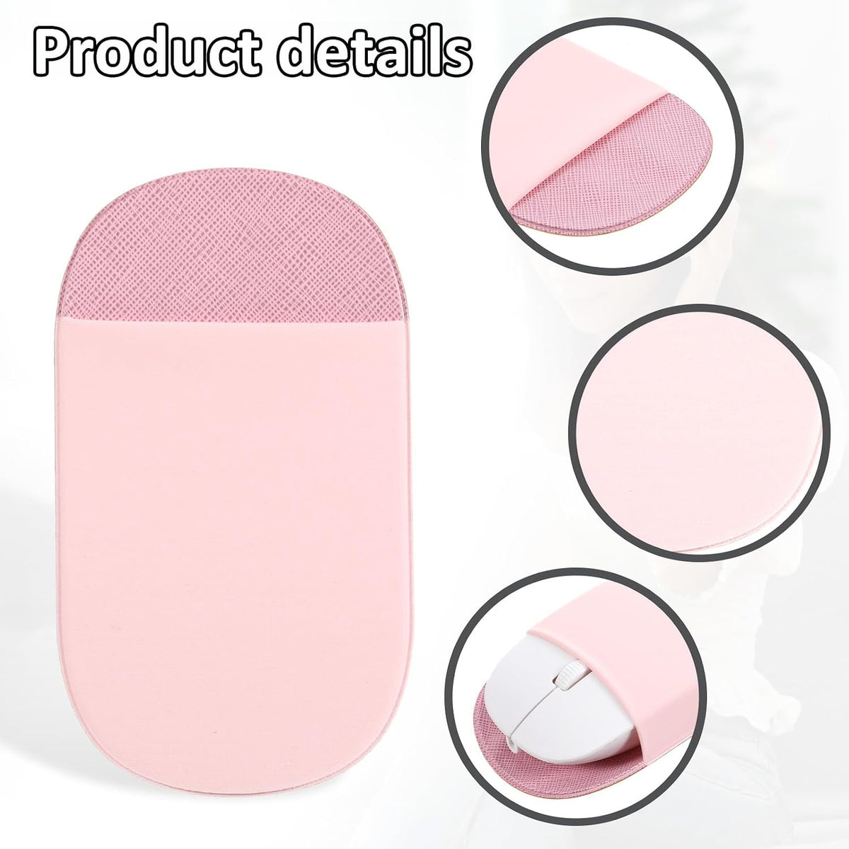 Aeaocvo Stick-On Mouse Pouch, Mouse Holder for Laptop, Universal Computer Mice Pocket Sleeve for Office Home