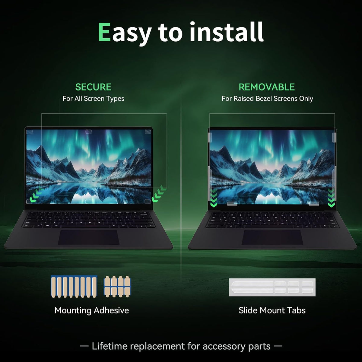 Laptop Privacy Screen 16 Inch, Laptop Screen Privacy Shield 16:10 Aspect Ratio Anti-Glare Blue Light Computer Monitor Protector,Removable 16in Filter for Lenovo HP Dell Acer Asus Thinkpad Envy Xps
