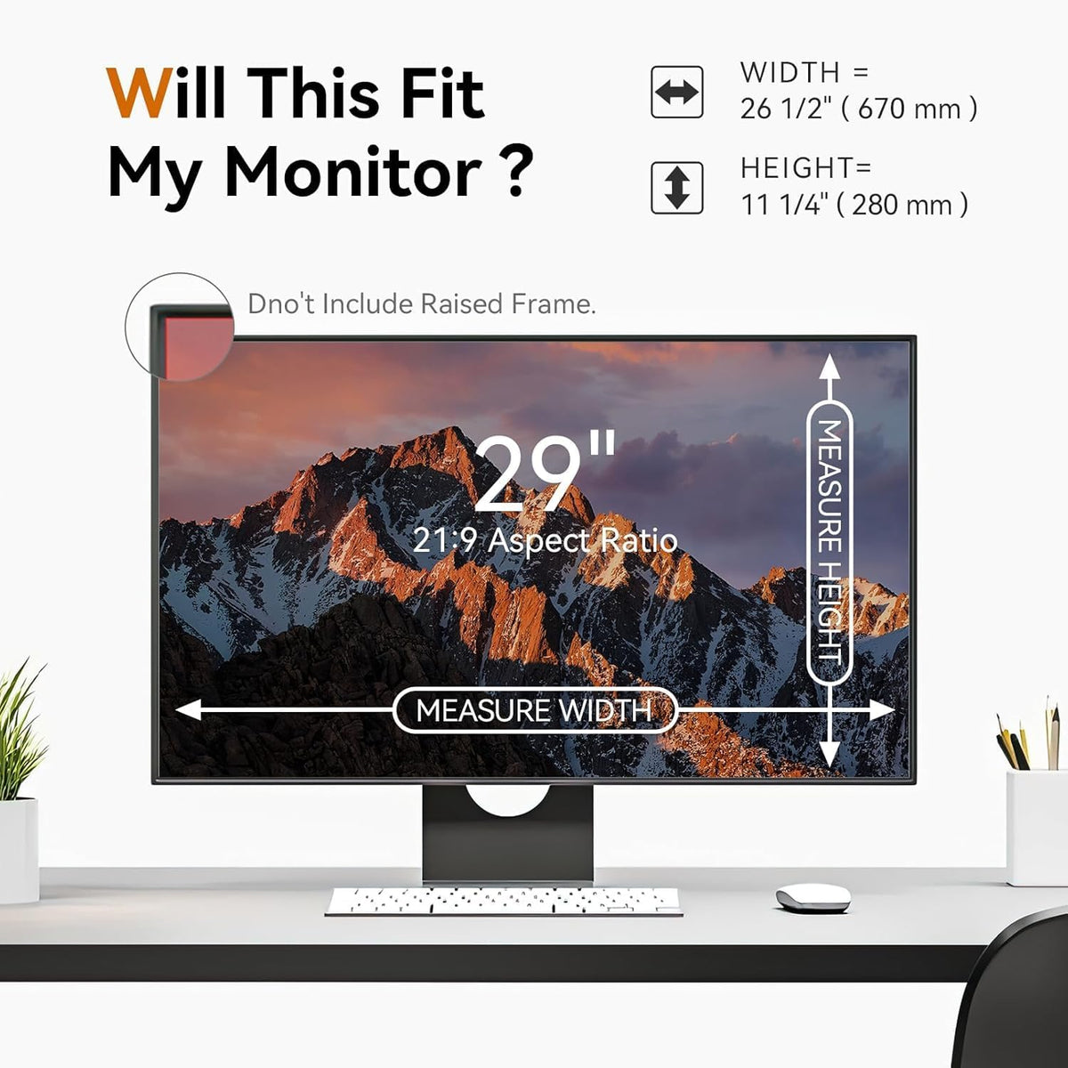 [5-Pack] 29 Inch Computer Privacy Screen for 21:9 Widescreen Monitor, Anti Glare Anti-UV Eye Protection Desktop PC LED Monitor Filter, Removable Anti-Scratch Screen Film 29in