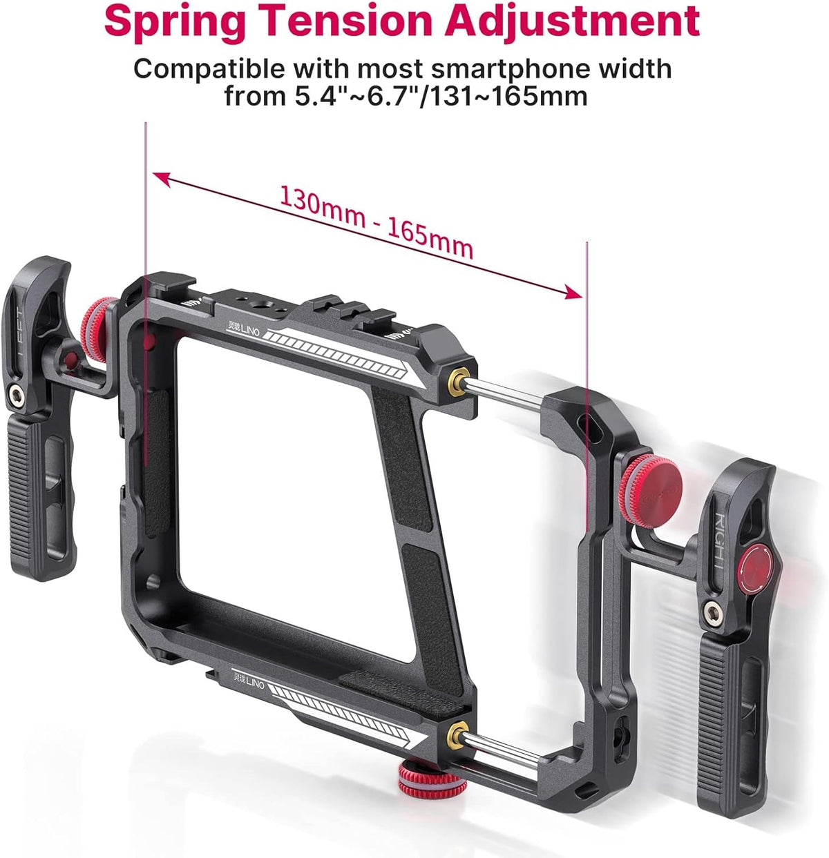 ULANZI Smartphone Video Rig with Handle, LINO Filmmaking Case Aluminum Alloy Phone Video Stabilizer Grip Tripod Mount for Video Maker Videographer with Cold Shoe for iPhone 16 15 Mini Pro Max 8 Plus
