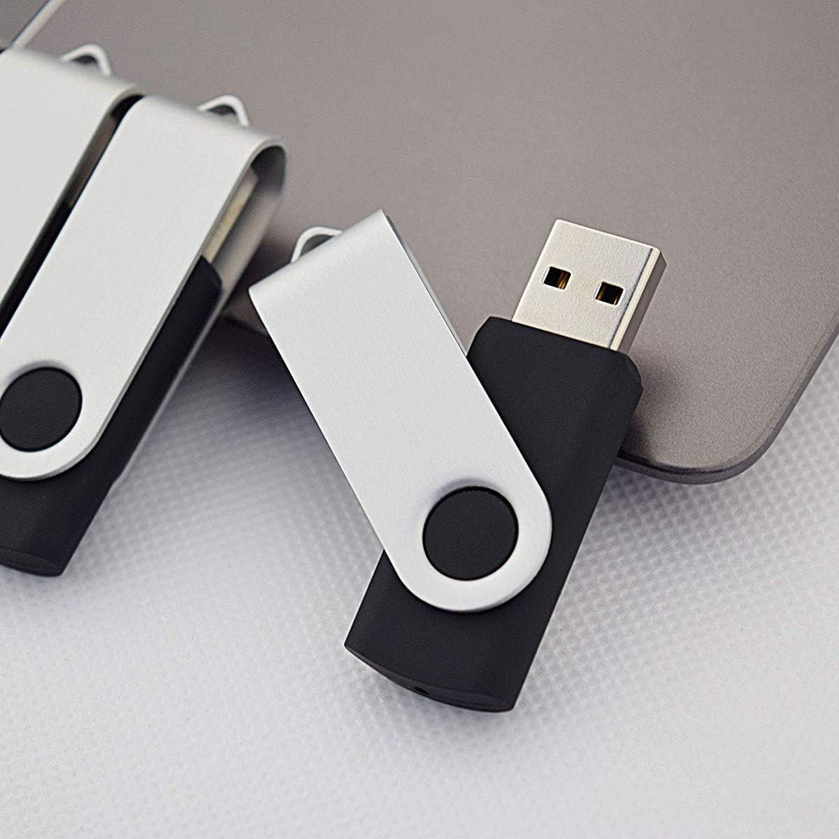 Aiibe 4GB Flash Drive Bulk USB Flash Drive 4GB 50 Pack USB 2.0 Thumb Drives Memory Stick USB Drive 4GB Zip Drives USB 4GB Wholesale, Black