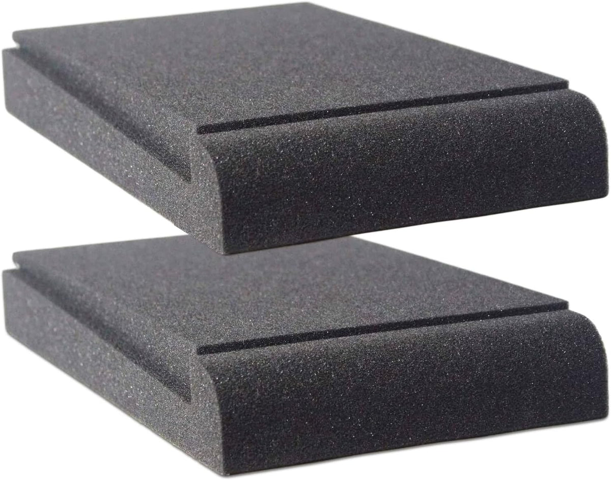 Studio Monitor Isolation Pads, Made of High Density Acoustic Foam, 2 Packs Sound Dampening Speaker Riser Foam to Prevent Vibrations