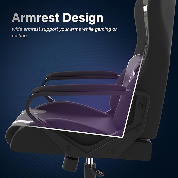 Ergonomic PU Leather Computer ChairHome Office Desk Chair with Adjustable Lumbar SupportExecutive High Back 360°Swivel Rolling Gaming Chairs for Adults(CAMO)