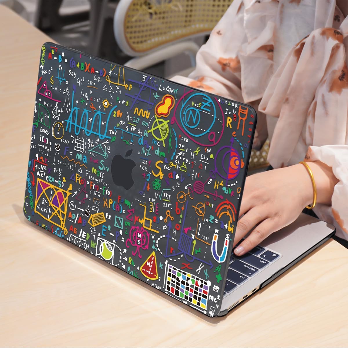 Compatible with M4 MacBook Air 13.6 inch Case 2025 2024 2023 2022 A3240 A3113 M3 A2681 M2 Chip, Crystal Printed Pattern Plastic Hard Case Cover for Mac Air 13 M4 Touch ID, Abundant Formula