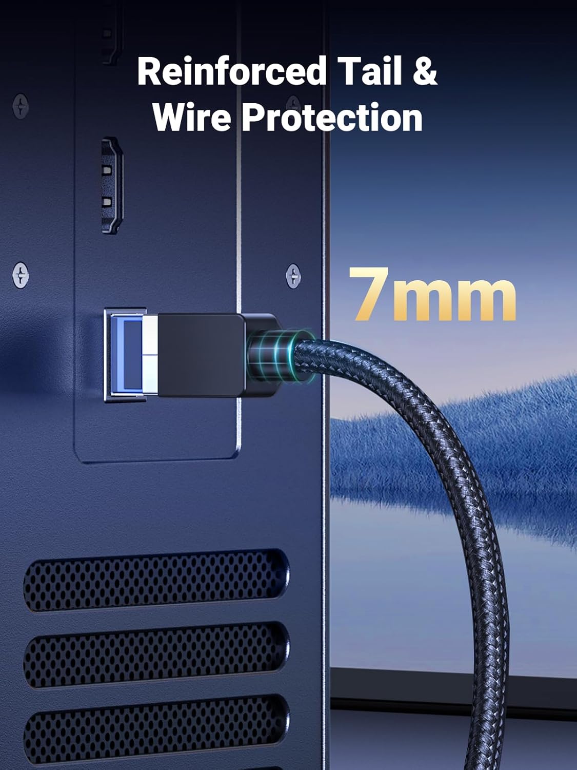8 15FT, 40Gbps 2000Mhz Cat8 RJ45 PS5 PS4 PS3 15FT UGREEN Cat Ethernet Cable High Speed Braided Network Cord Shielded