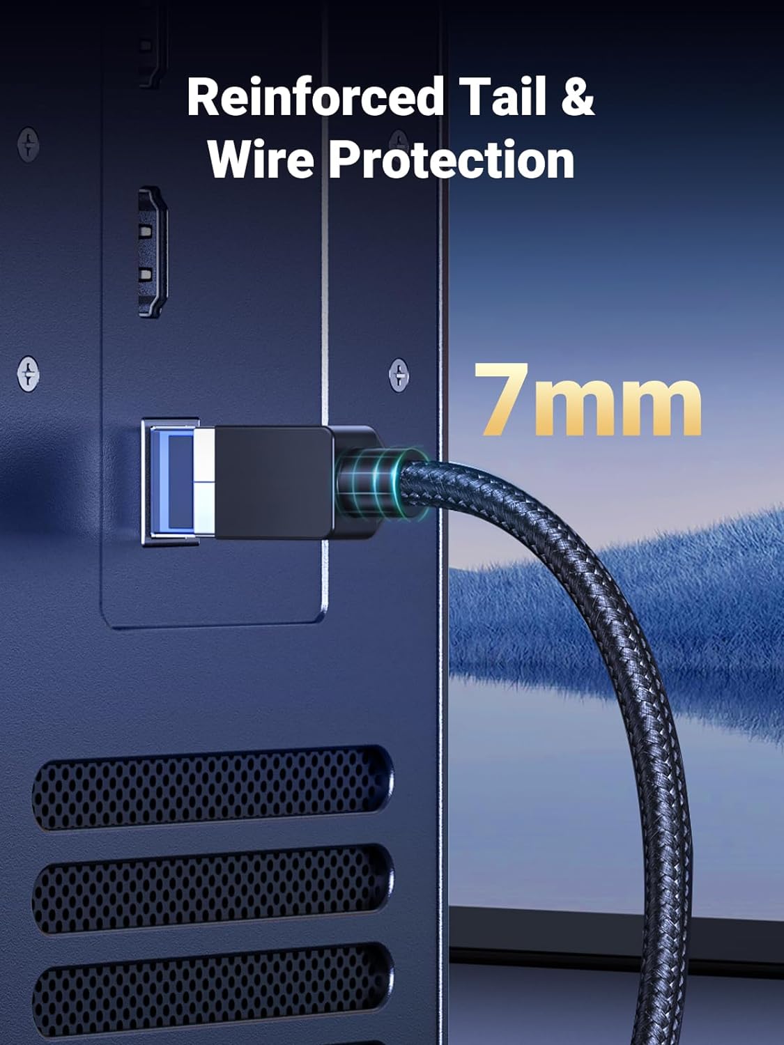 8 30FT, 40Gbps 2000Mhz Cat8 RJ45 PS5 PS4 PS3 30FT UGREEN Cat Ethernet Cable High Speed Braided Network Cord Shielded