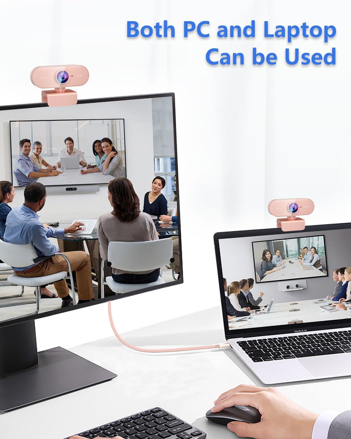 Webcam for PC&1080P HD Web Cam,Webcam with Microphone,Stand for PC/MAC/Laptop/Desktop,Wide Angle Web Cameras for YouTube,Skype,Zoom,Xbox One,Video Calling