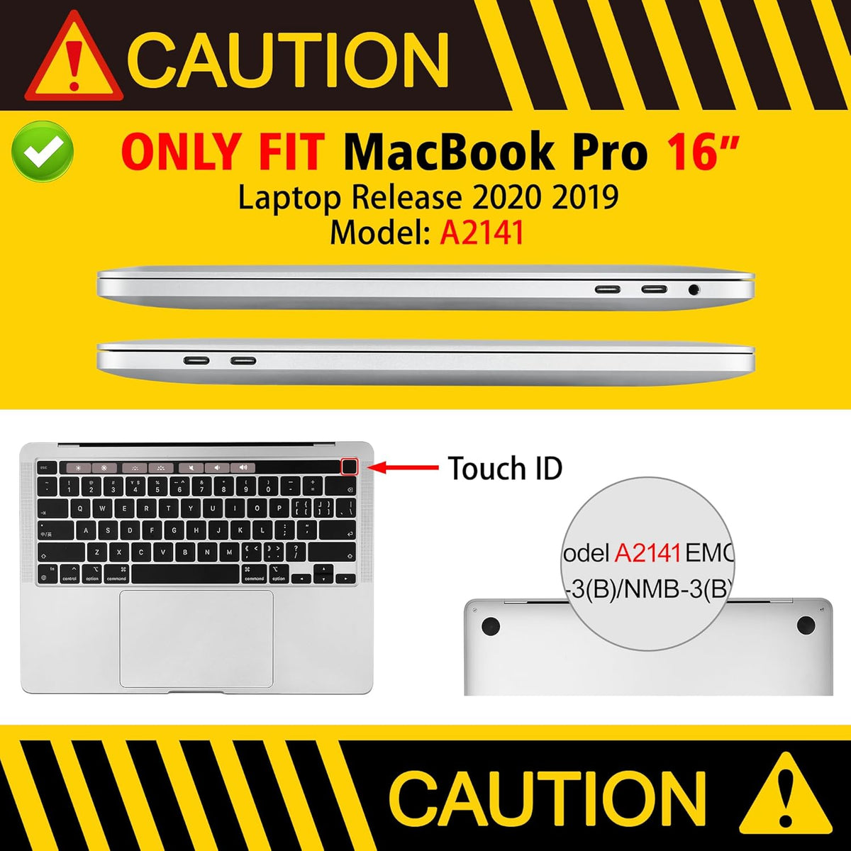 for MacBook Pro 16 inch Case 2019 2020 Release Model A2141, Plastic Hard Shell Cover with Keyboard Cover & Screen Protector for MacBook Pro 16 inch with Touch Bar & Touch ID, Bow