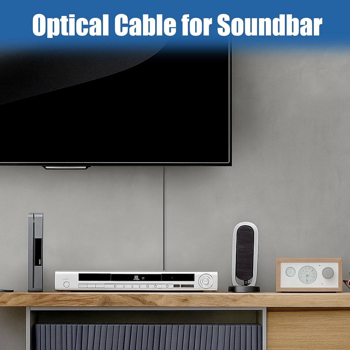 Gtziqa 10 10ft 3meter Optical Audio Cable Feet, / Optical Cable for Soundbar Ultra Thin Cord Fiber Optic Cord