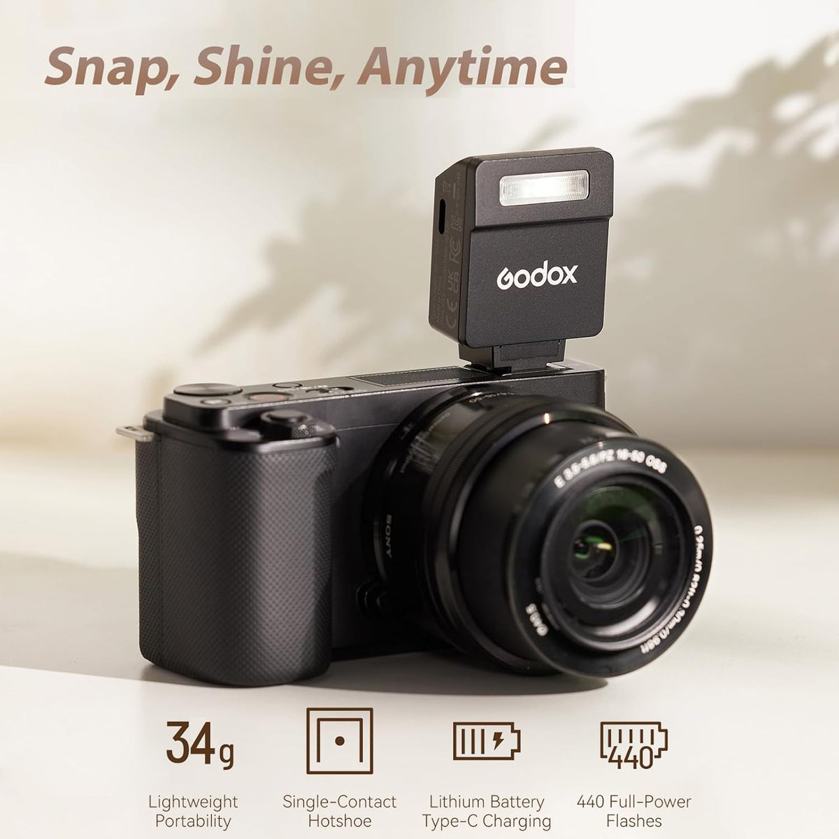 GODOX iM22 5 3s 440 Mini Camera Flash On-Camera Flash Speedlite Power Levels Recycle Time Full Power Flashes