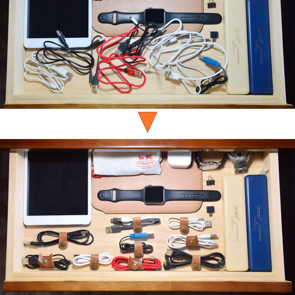 Headset 10 CAILLU Cord Organizer,Cord Keeper,Cable Organizer USB Holder,Cable Management,Cable Straps,Earbud case,wrap