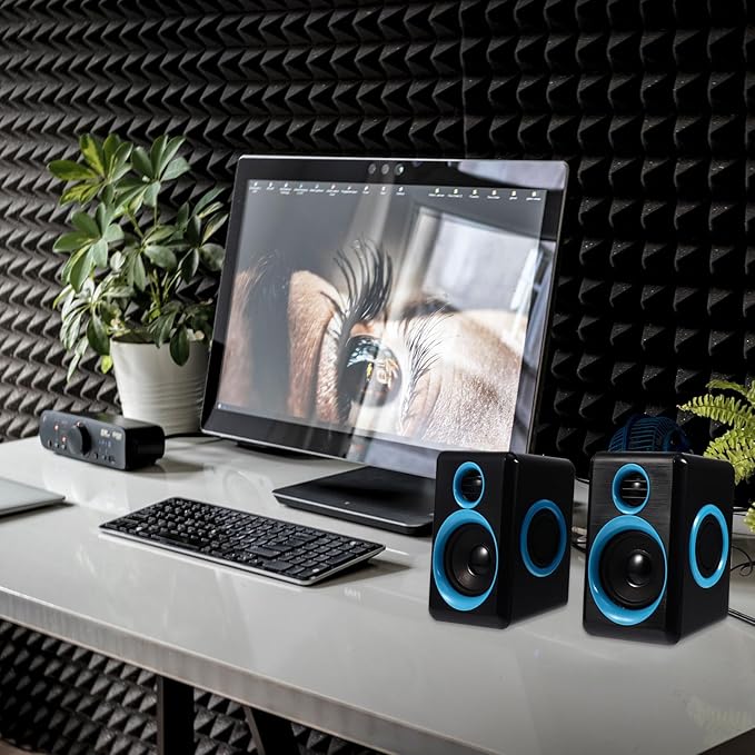 Zerodeko Mini USB 2.0 Laptop Speaker for Desktop Computer Compact Mini Speaker with Loud Diaphragm for Home Office Use Compatible with PC and Notebook