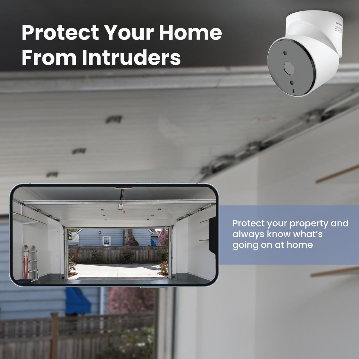 Feit Electric Smart Garage Door Camera, 2-Way Audio, Live Streaming, Human Motion Detection, 24/7 Recording, Infrared Night Vision, Remote Closure