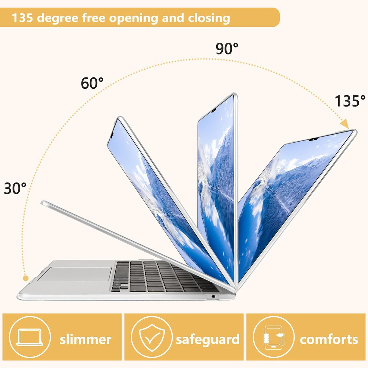 Compatible with MacBook Air 13.6 inch Case, M4 A3240/M3 A3113/M2 A2681 (Released 2025 to 2022), Hard Shell, Keyboard Cover, Screen Protector, Webcam Cover & Type-C Adapter, Vector Flower2
