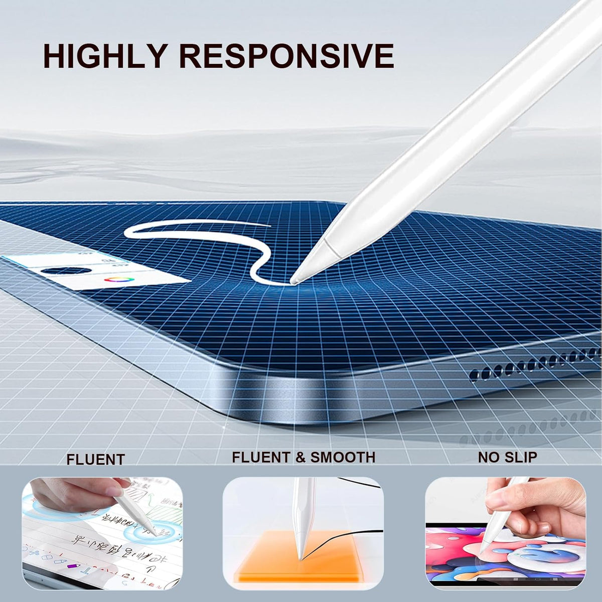 2 Pieces AMZ Fire Max 11 Pen Tablet Stylus Pen for AMZ Fire HD 10 Fire HD 8 Stylists Tablets Touch Screen Pencil (White)