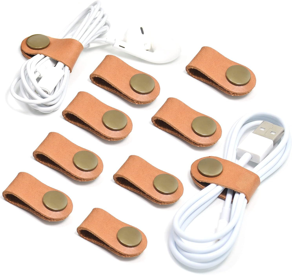 Headset 10 CAILLU Cord Organizer,Cord Keeper,Cable Organizer USB Holder,Cable Management,Cable Straps,Earbud case,wrap