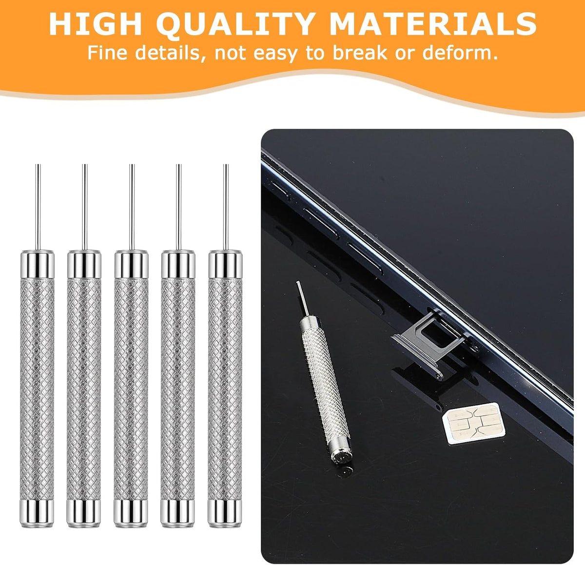 10PCS Sim Card Removal Tool Phone Tray Ejector Tool Sim Card Pin Needle Remover, Sim Card Key Compatible with Phone All Smartphones Models Cell Phone Ejector Opener (10)