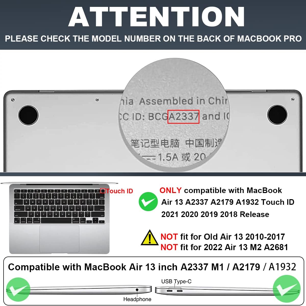 for MacBook Air 13 inch Case 2020 2019 2018 Release M1 A2337 A2179 A1932, Glitter Crystal Pritned Pattern Hard Case Cover for Mac Air 13.3" Retina Display Touch ID, Astronauts & Spacecraft