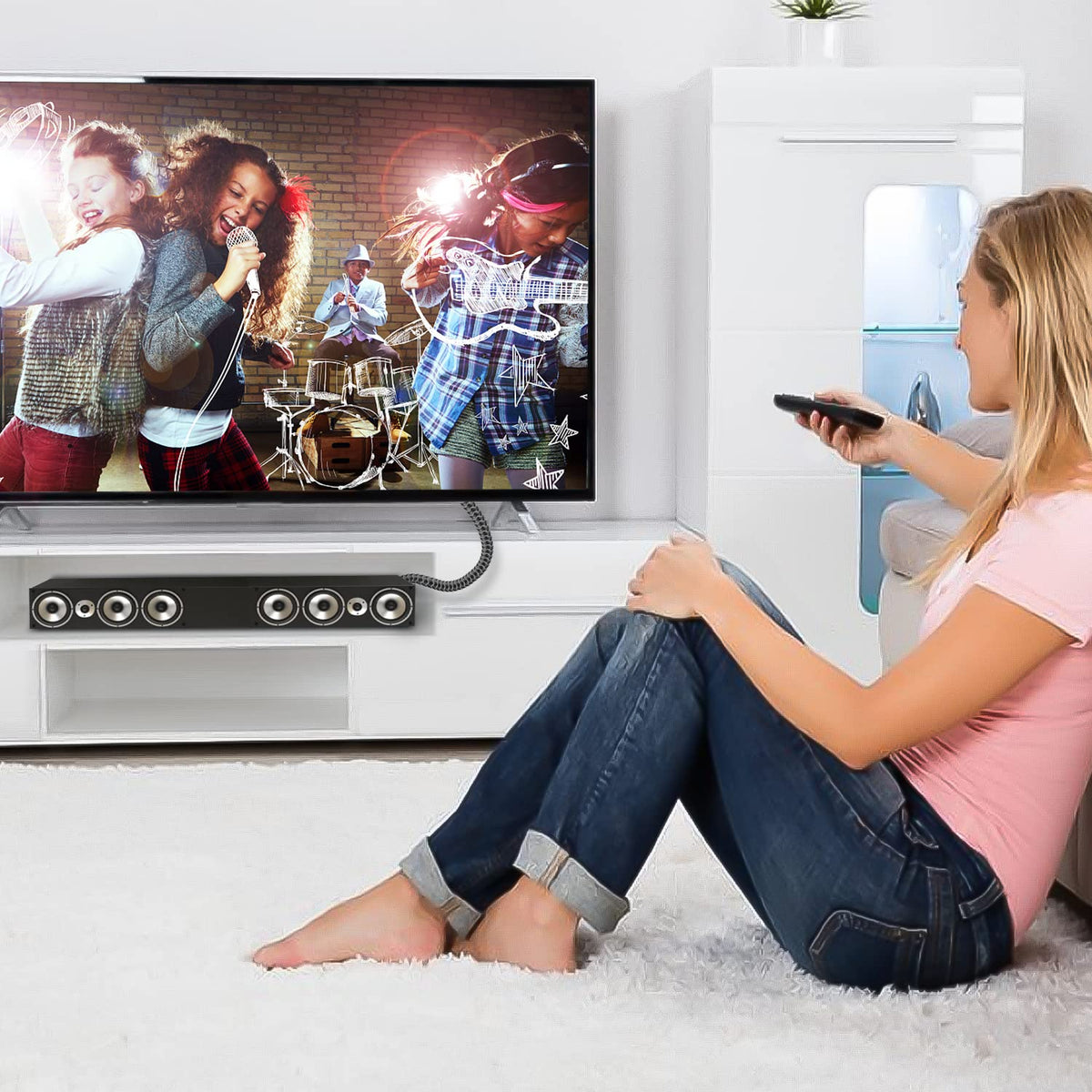 90 [1.5ft/0.5M] 360 EMK Degree Right Angle Optical Audio Cable - Rotatable Digital Toslink SPDIF Cable for Soundbar