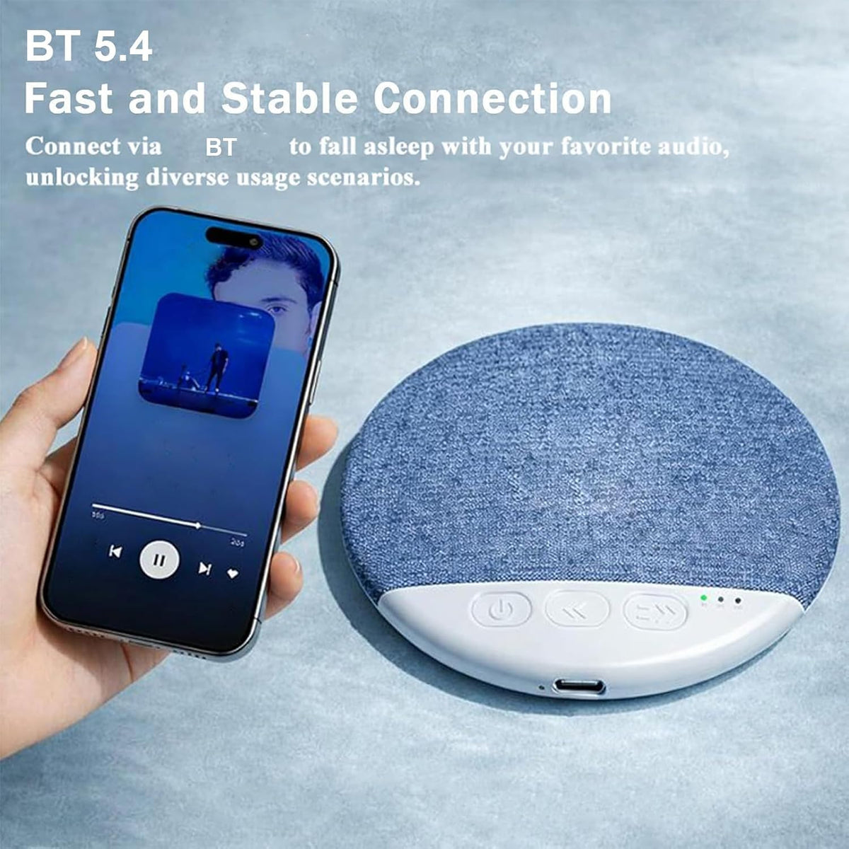 Generic Sleep Pillow Speaker, Pillow Speaker with White Noise Timer Wireless for Sleeping | for Bed Bedroom Home Hotel