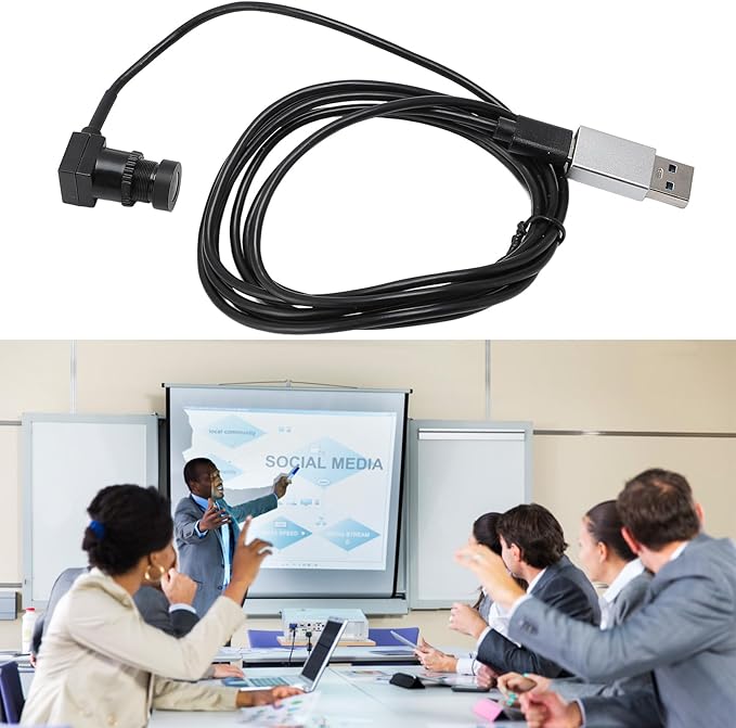 Zopsc USB C Webcam 1080P with Microphone 30FPS Auto Low Light Correction Plug and Play Camera for Laptop/Smartphone.