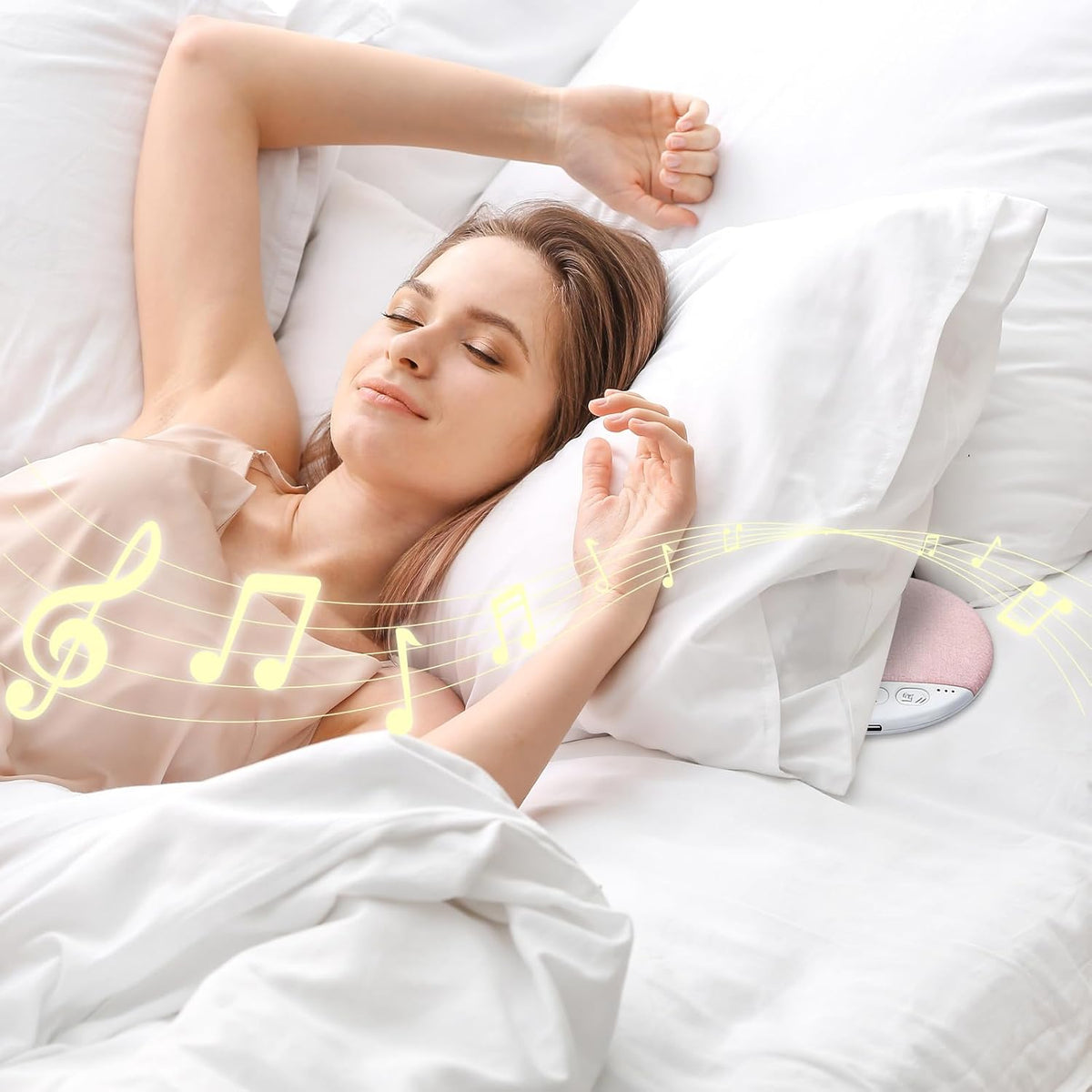 Generic Immersive 250mah, Bluetoot-h Pillow Speaker, Audio Privacy, Mini Speaker Under Pillow, White Noise Machine