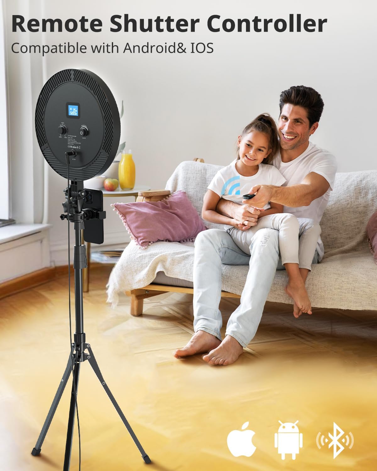 UBeesize 12" Ring Light with 62" Tripod Stand, Professional Big Ring Light with Phone Holder and Remote, Full Screen Lighting for Makeup, Live Stream, YouTube, Video Recording, Photography