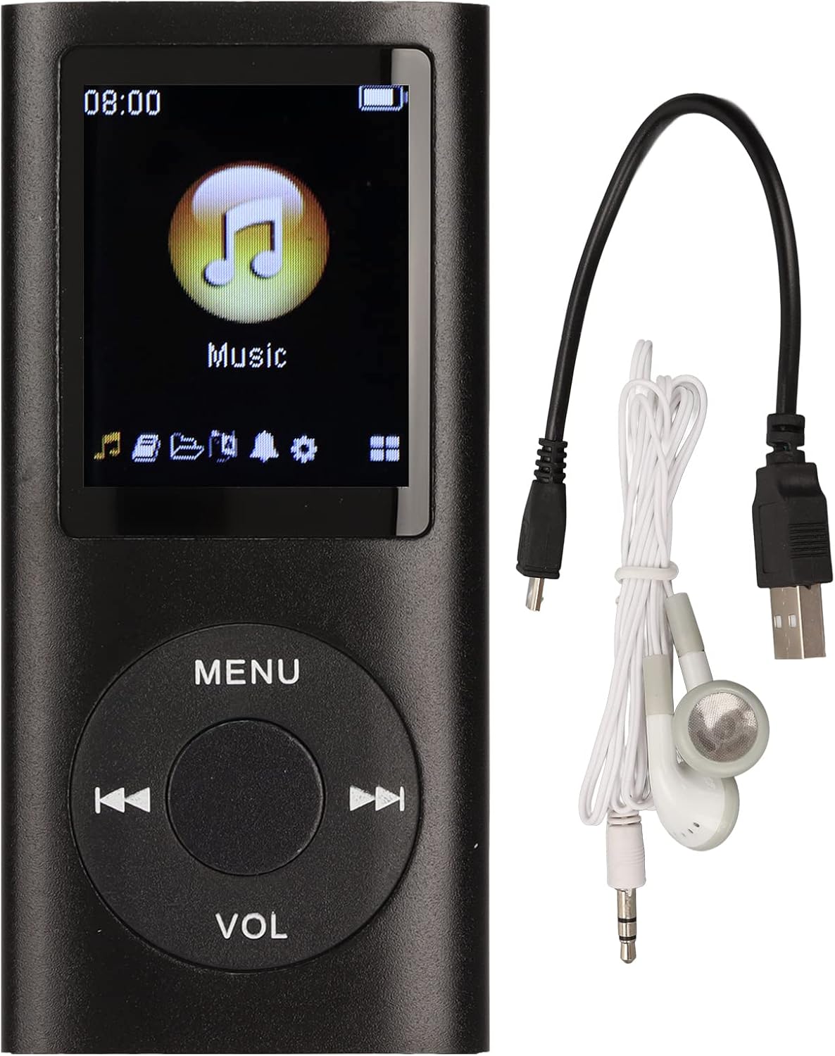 Gugxiom MP3 MP3 MP3 1.8 Inch MP3, 64G Music Player, Player, Portable Players, Slim LCD Screen, with Earphone, Supports