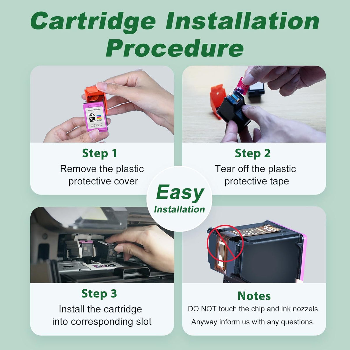 MYTONER 67 Ink Remanufactured Ink Cartridge Combo Pack Replacement for HP 67 Ink 67XL for DeskJet 2755e 2755 2700e 2700 2734e 4155e Envy 6055e 6400 6000 Envy Pro 6458 6452 Printer (2 Pack)