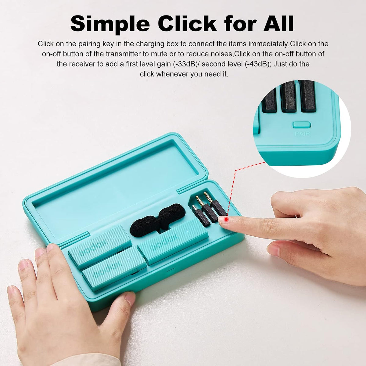 GODOX 【2025 Latest Model Movelink Mini Kit Wireless Microphone System, 2.4GHz Lavalier Mic 100m(328ft.) Range with Charging Case for Android, Camera, Vlogger, Youtuber, Interviewer