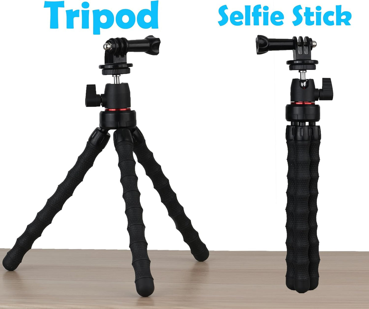 Hocoder 13, 12, 11,10, 9 360 Flexible Camera Tripod Compatible with GoPro Hero Bendable Tripod Rotation Mount Stand