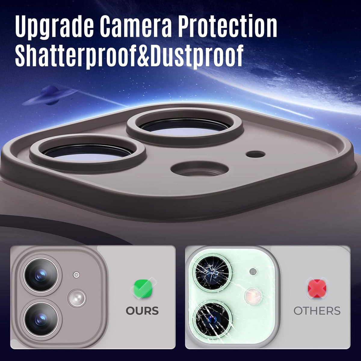 Designed for iPhone 12 Case, Compatible with MagSafe, with Privacy Screen Protectors X2, [Camera Protection] [15FT Military Drop Protection] Shockproof Phone Case, 6.1", Natural Titanium