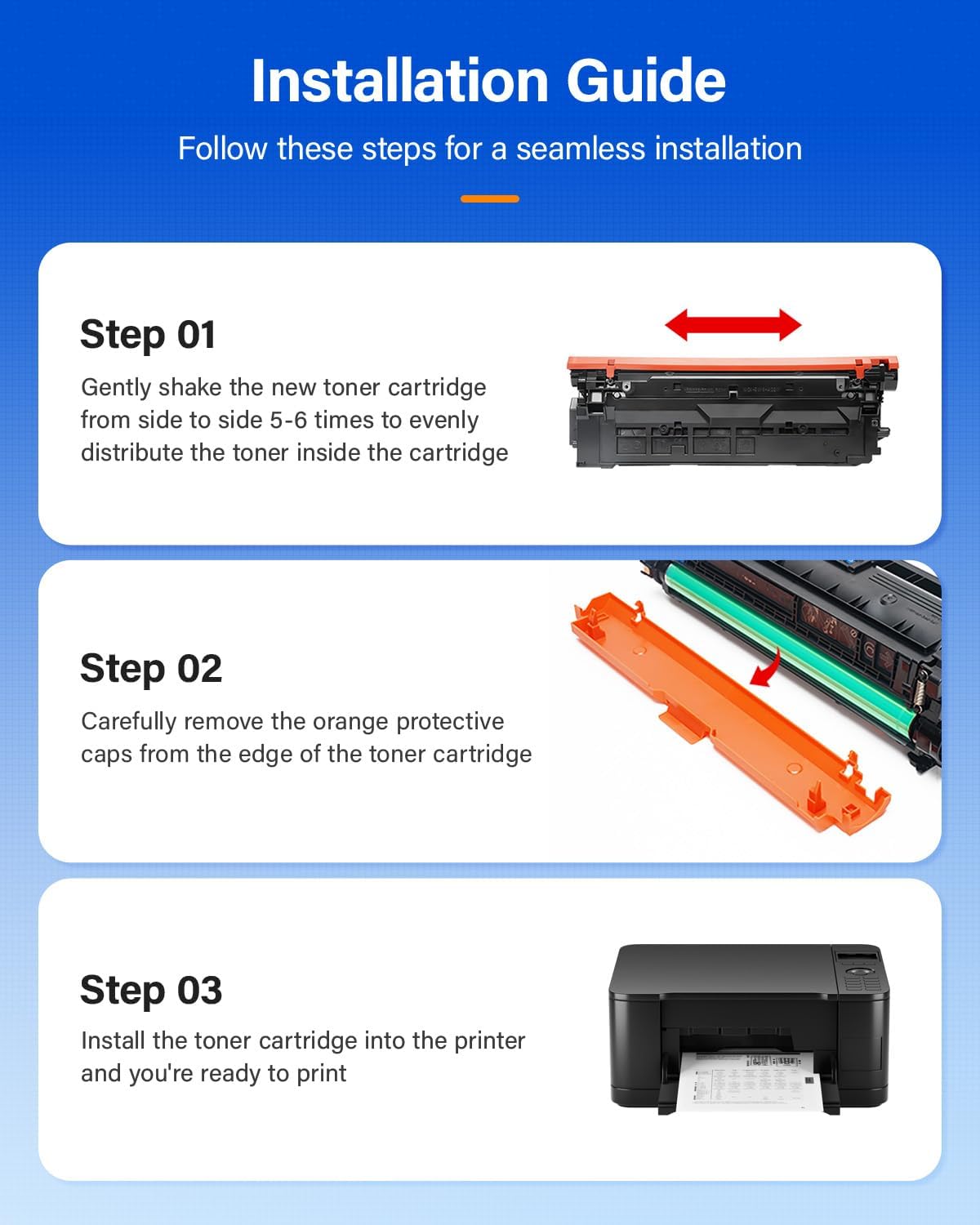 213A Toner Cartridge 4-Pack Set with Chip Replacement for HP 213A 213X W2130X W2130A Compatible for HP Color Laserjet Enterprise 5700dn MFP 5800dn 6700 6701dn 6800 6801dn Laser Printer Ink Black Color