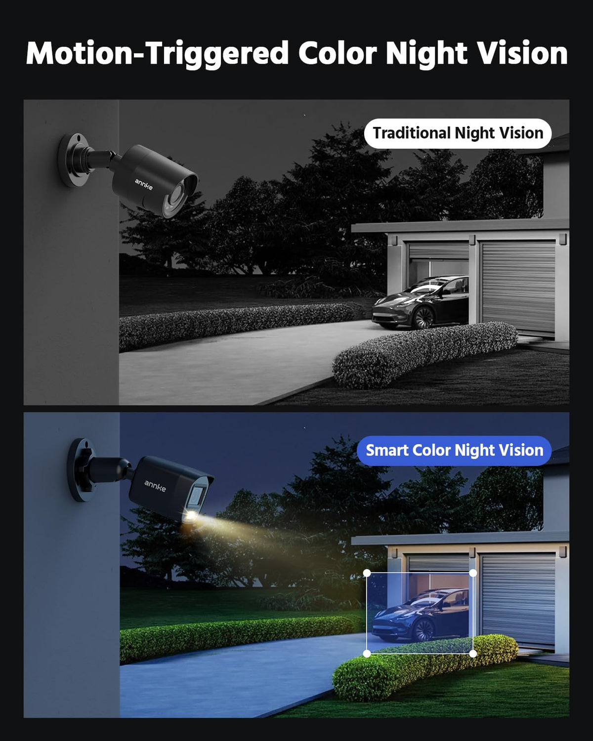 ANNKE 3K Lite Wired Security Camera System Outdoor with AI Human/Vehicle Detection, 8CH H.265+ DVR and 8 x 1920TVL 2MP IP67 Home CCTV Cameras