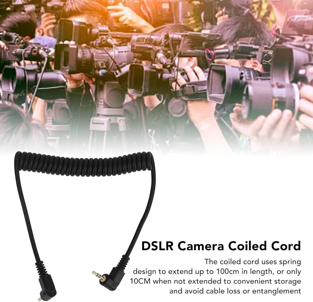 2.5mm CB2 3.3ft 2.5mm 100cm Camera Remote Control Shutter Release Cable Cord, to Male Flash PC Sync Cable, Compatible